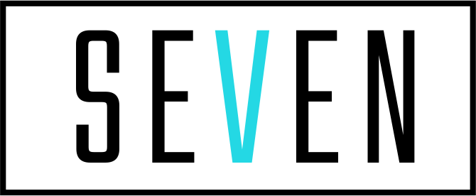 Seven Events logo in white